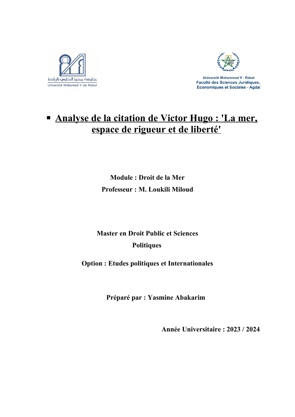 Prévisualisation du document  Analyse de la citation de Victor Hugo : 'La mer, espace de rigueur et de liberté'