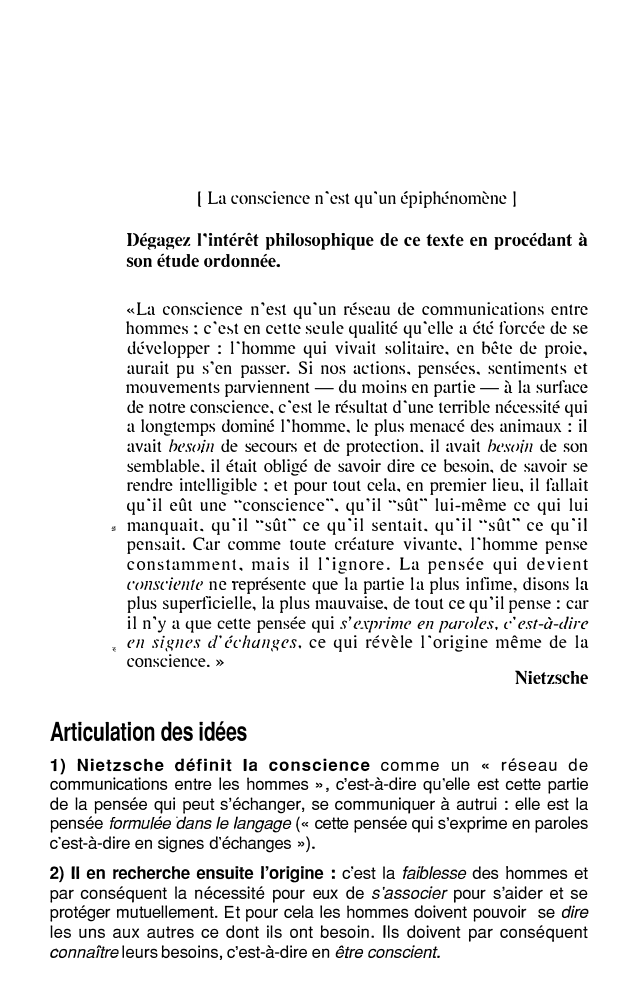 Prévisualisation du document [ La conscience n'est qu'un épiphénomène ]