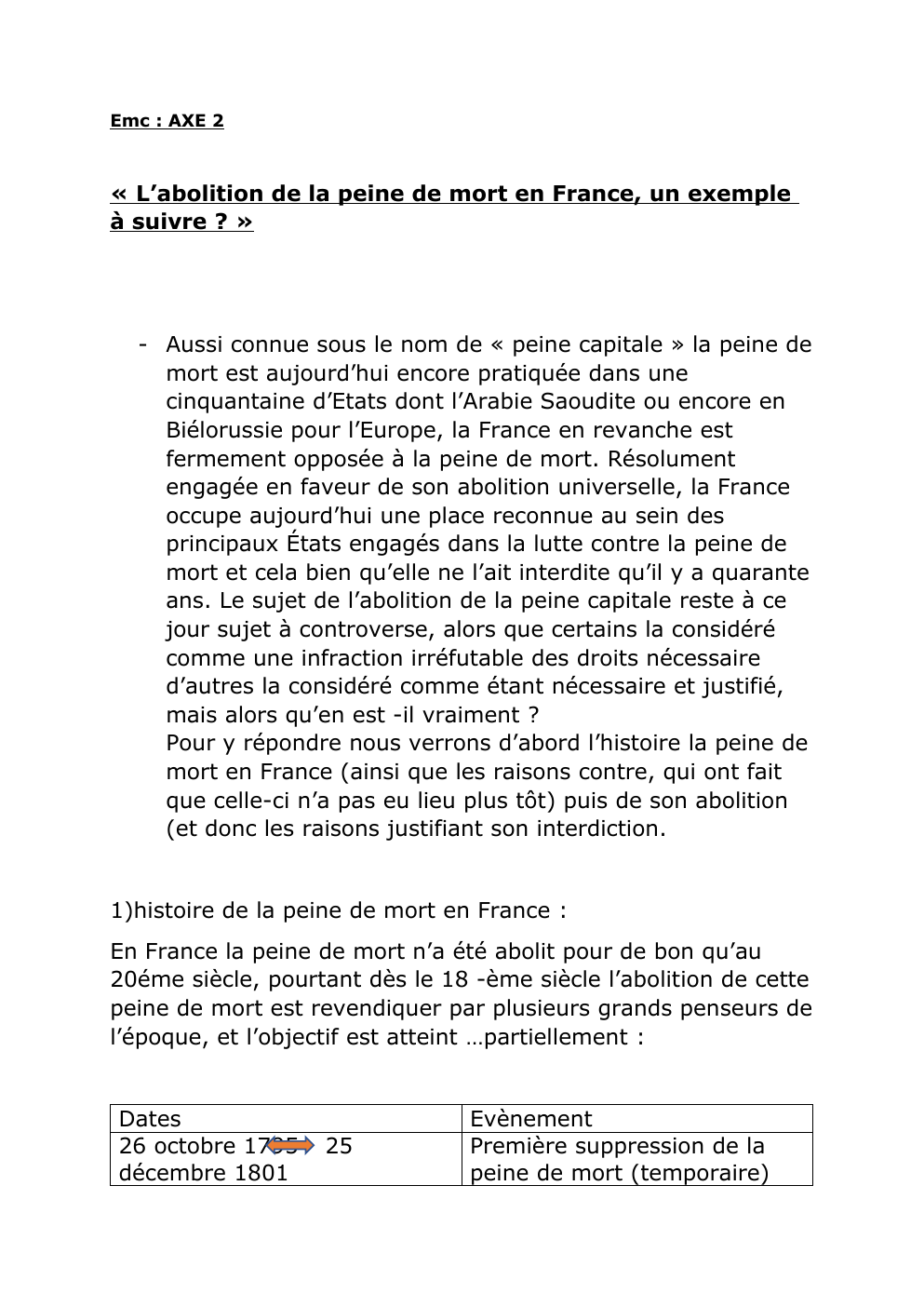 Prévisualisation du document « L’abolition de la peine de mort en France, un exemple à suivre ? »