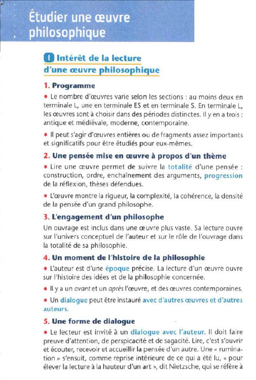 Prévisualisation du document 0

Intérêt de la lecture
d'une oeuvre hilosophique

1. Programme
• Le nombre d'œuvres varie selon les sections : au...