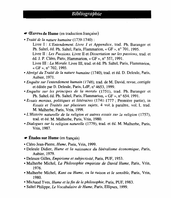 Prévisualisation du document ¼uvres de Hume (en traduction française)