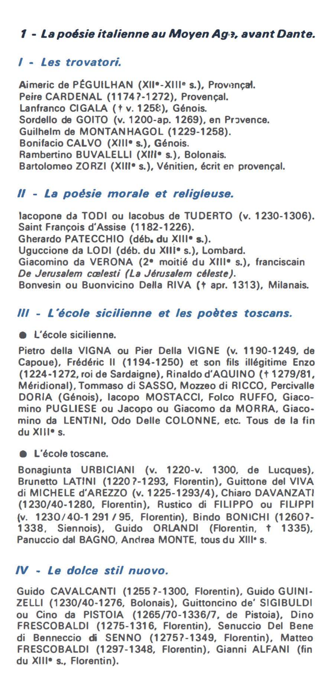 Prévisualisation du document 1 - La po,sie italienne au Moyen Ag,,# avant Dante.

/ - Les trovatori.
Aimeric de PtGUILHAN (Xll•-XI 11 8...