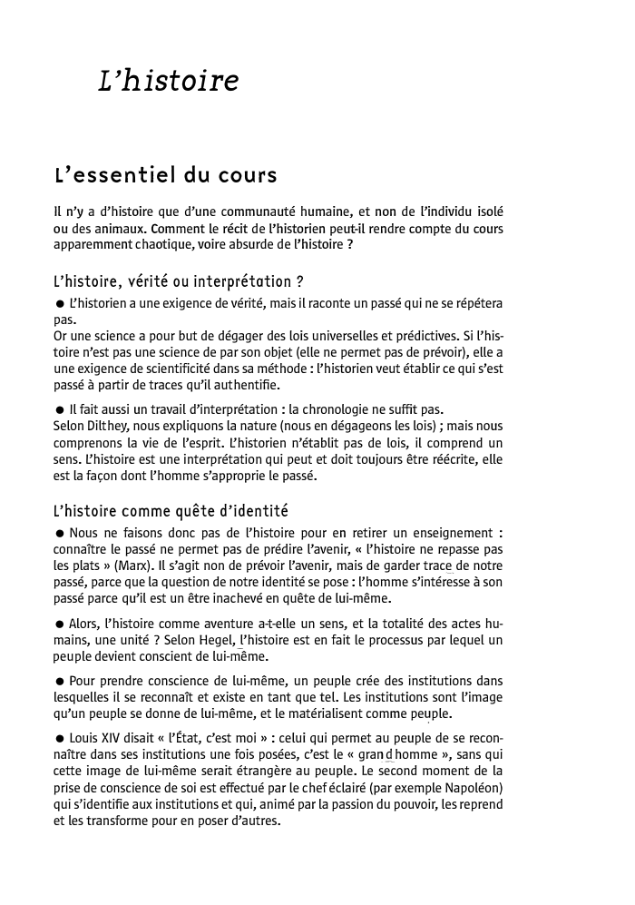 Prévisualisation du document 11

L'histoire

L'essentiel du cours
Il n'y a d'histoire que d'une communauté humaine, et non de l'individu isolé
ou des...