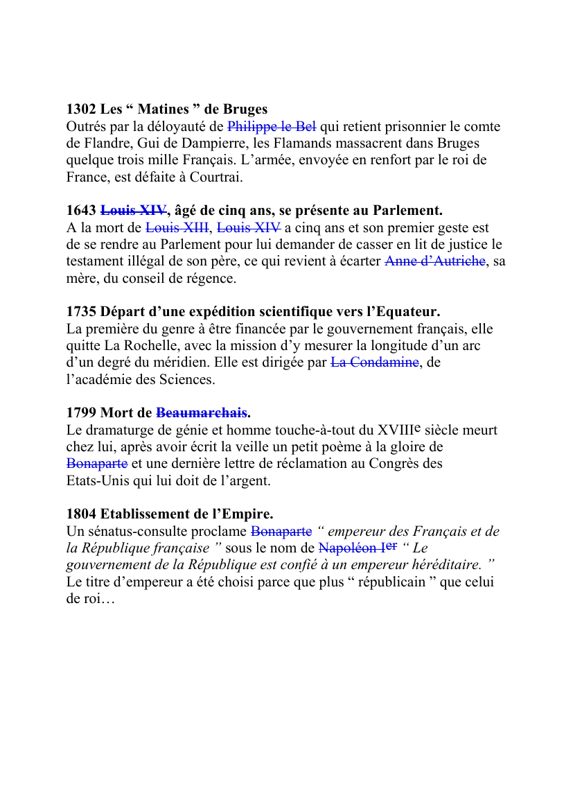 Prévisualisation du document 1302 Les " Matines " de BrugesOutrés par la déloyauté de Philippe le Bel qui retient prisonnier le comtede Flandre, Gui de Dampierre, les Flamands massacrent dans Brugesquelque trois mille Français.