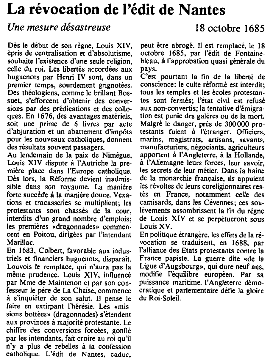 Prévisualisation du document 1598 : Signature de l'Edit de Nantes.