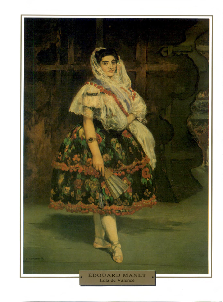 Prévisualisation du document 1862

IMPRESSIONNISME
PORTRAIT

France

Edouard MANET
LOLA DE VALENCE

Manet immortalisa cette danseuse espagnole lors d'une des tournées
triomphales qu'elle...