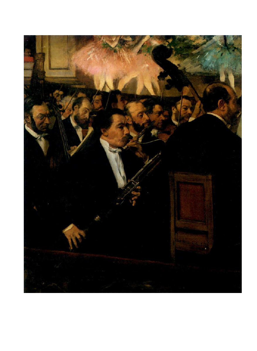 Prévisualisation du document 1870

IMPRESSIONNISME
LA NUIT

France

Edgar DEGAS

L'ORCHESTRE DE L'OPÉRA

De l'amas· sombre de l'orchestre surgissent enfin, dans l'œuvre de...