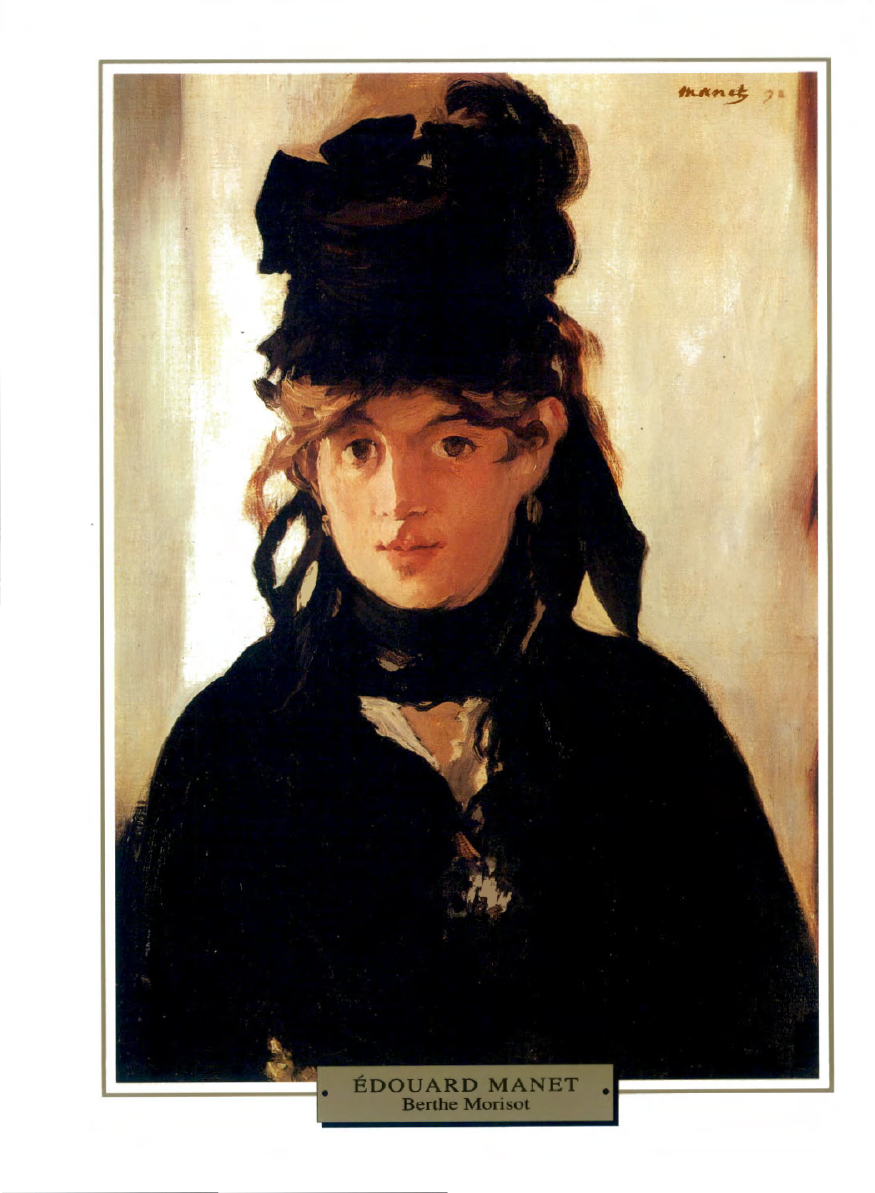 Prévisualisation du document 1872
France

IMPRESSIONNISME
PORTRAIT

,,,

Edouard MANET

BERTHE MORISOT AU BOUQUET DE VIOLETTES

Ce magnifique portrait de Berthe Morisot, qui...