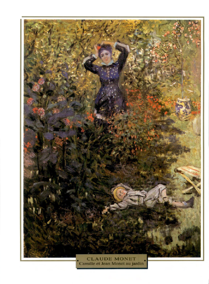 Prévisualisation du document 1873

IMPRESSIONNISME

-

SCÈNE DE GENRE

France

Claude MONET

CAMILLE ET JEAN MONET AU JARDIN D'ARGENTEUIL

Camille Monet se recoiffe,...