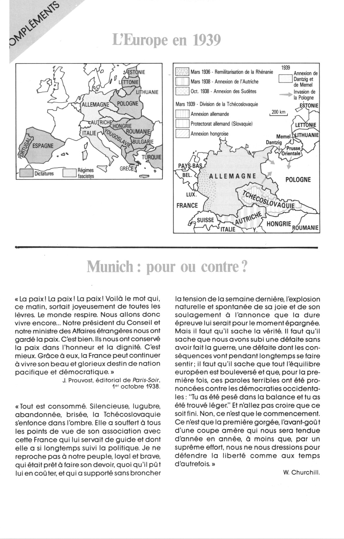 Prévisualisation du document 1938 - 1939: la marche vers la guerre
