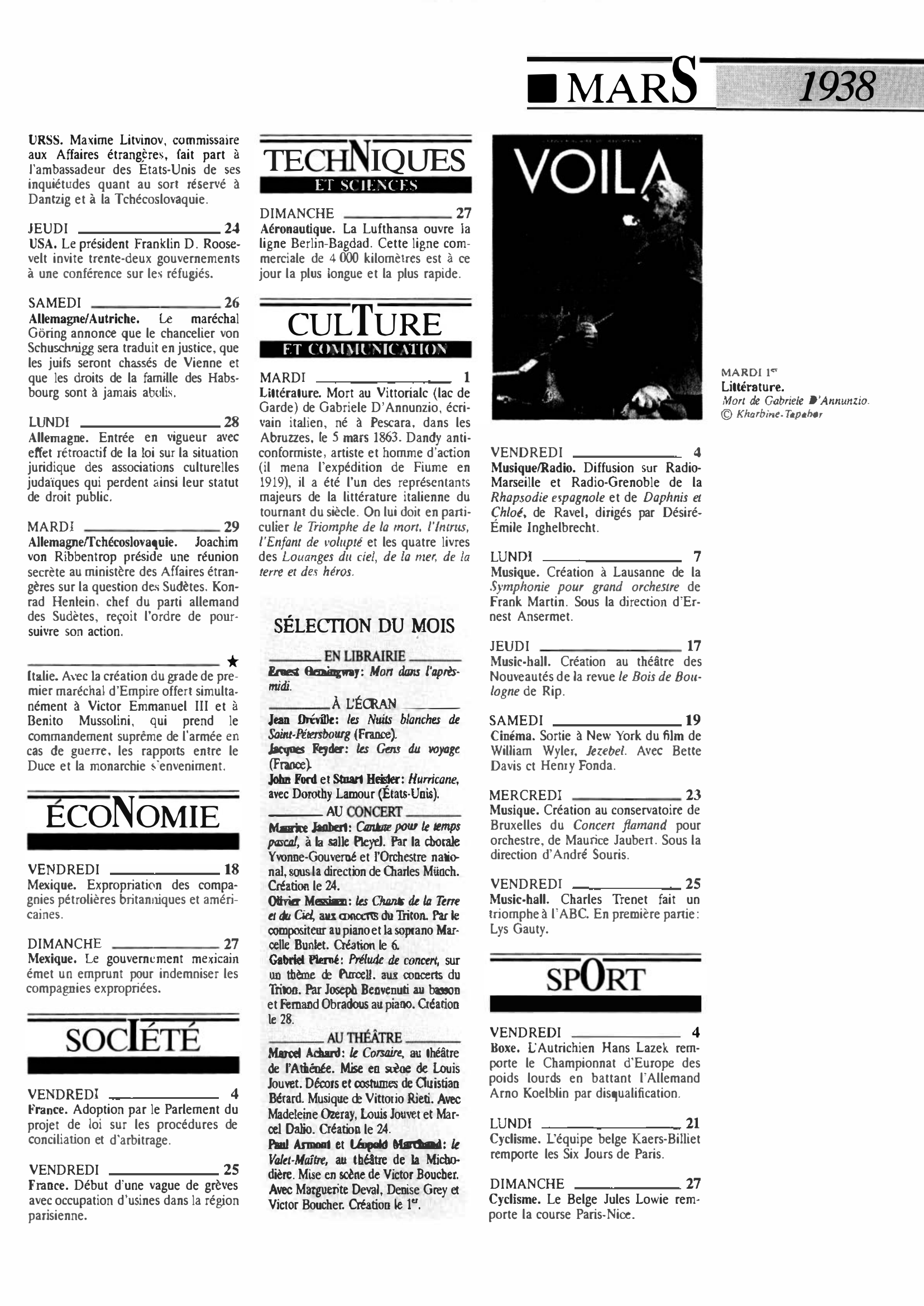 Prévisualisation du document 1938 Mars dans le monde (histoire chronologique)