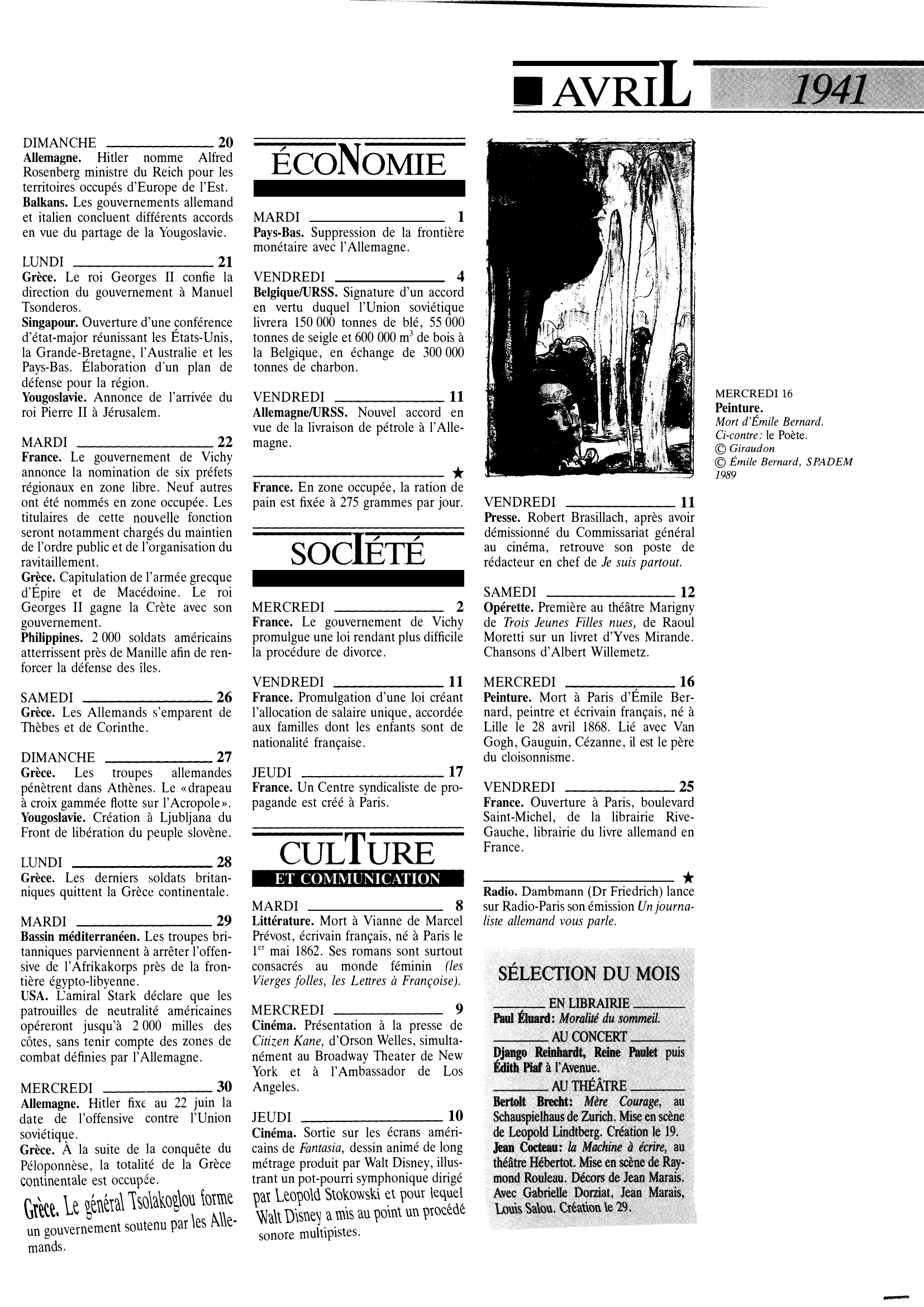 Prévisualisation du document 1941 Avril dans le monde (histoire chronologique)