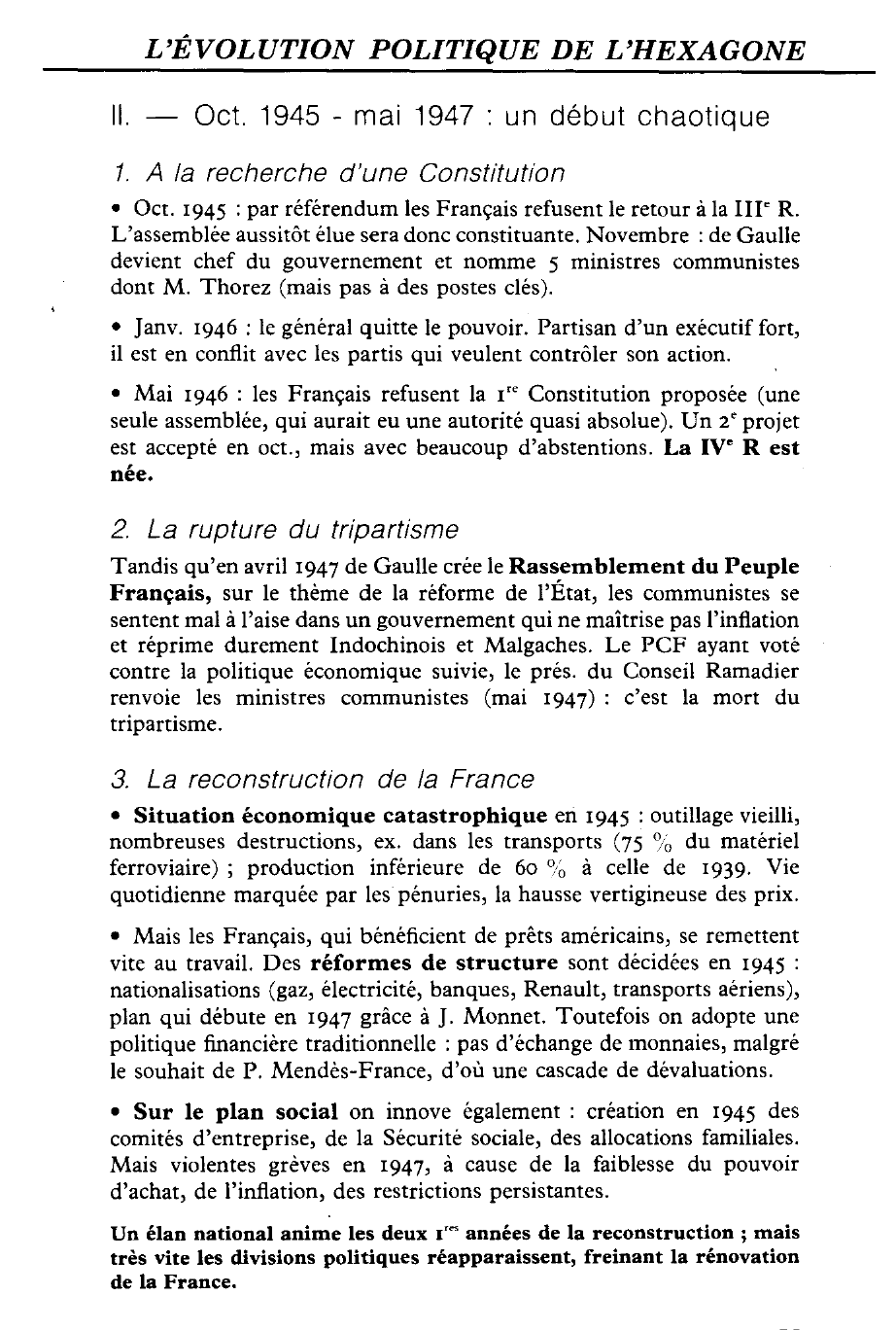 Prévisualisation du document 1945-1947 : UN NOUVEAU DÉPART ?