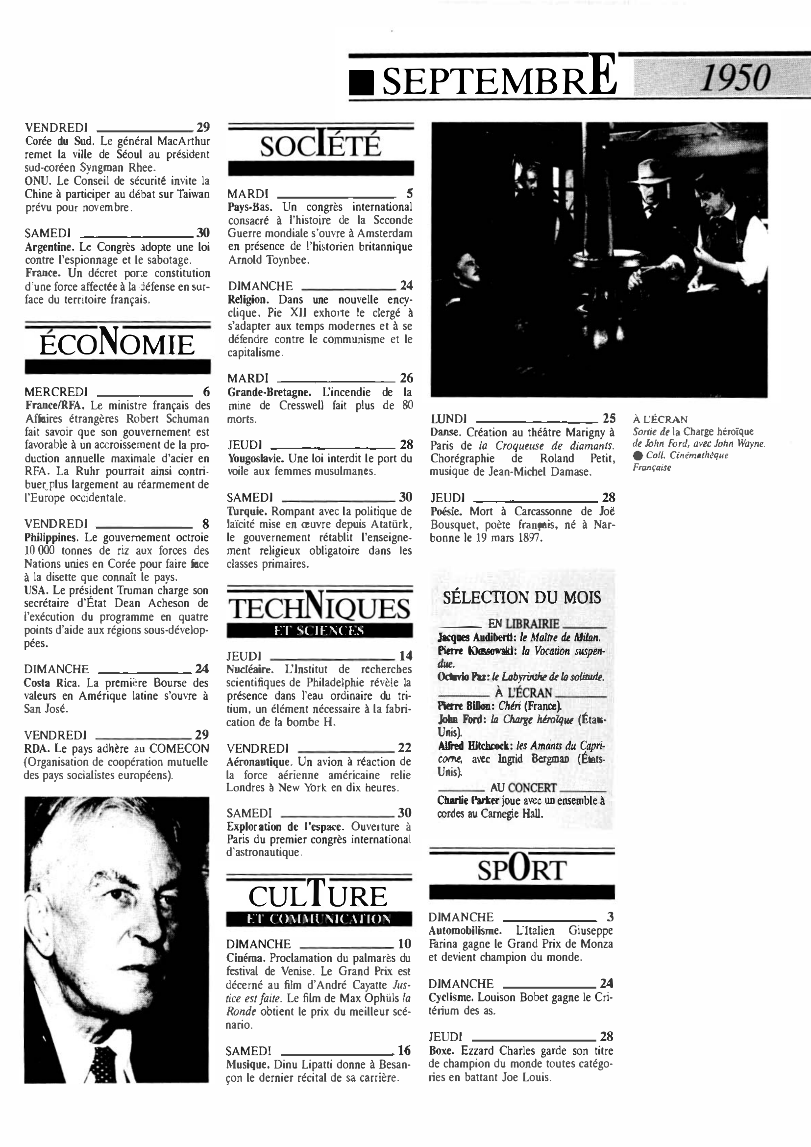 Prévisualisation du document 1950 Septembre dans le monde (histoire chronologique)
