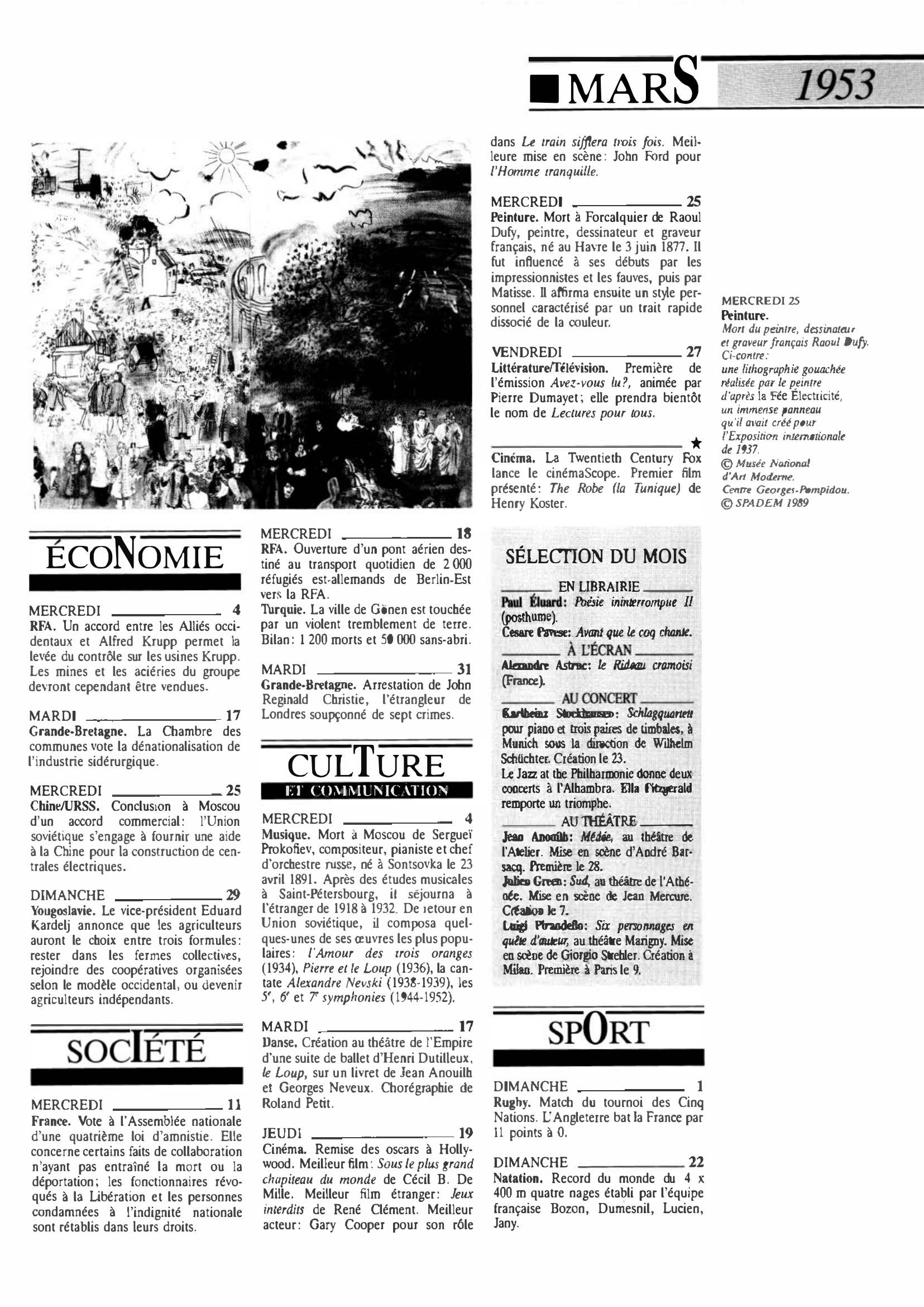 Prévisualisation du document 1953 Mars dans le monde (histoire chronologique)