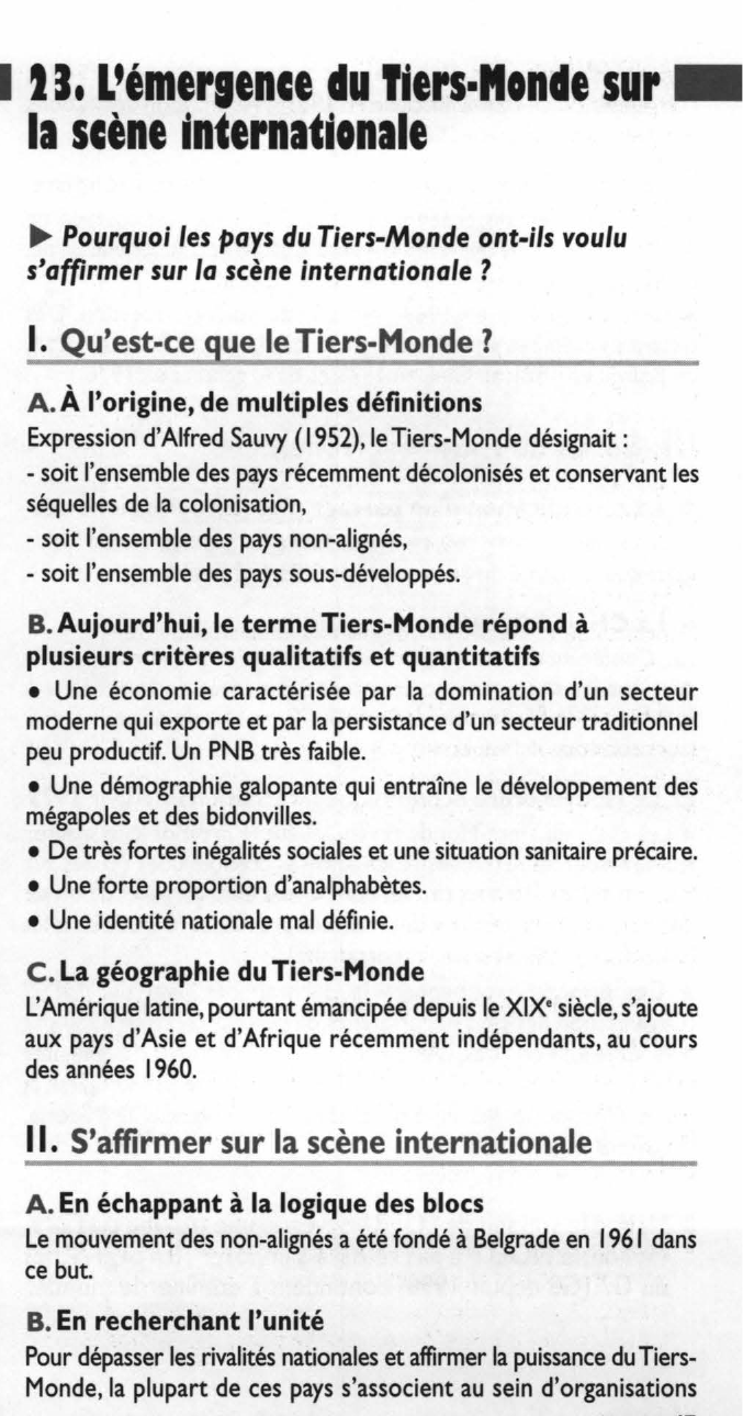 Prévisualisation du document 1955-1975: L'ÉMERGENCE DU TIERS MONDE, DE BANDOUNG AU DIALOGUE NORD-SUD