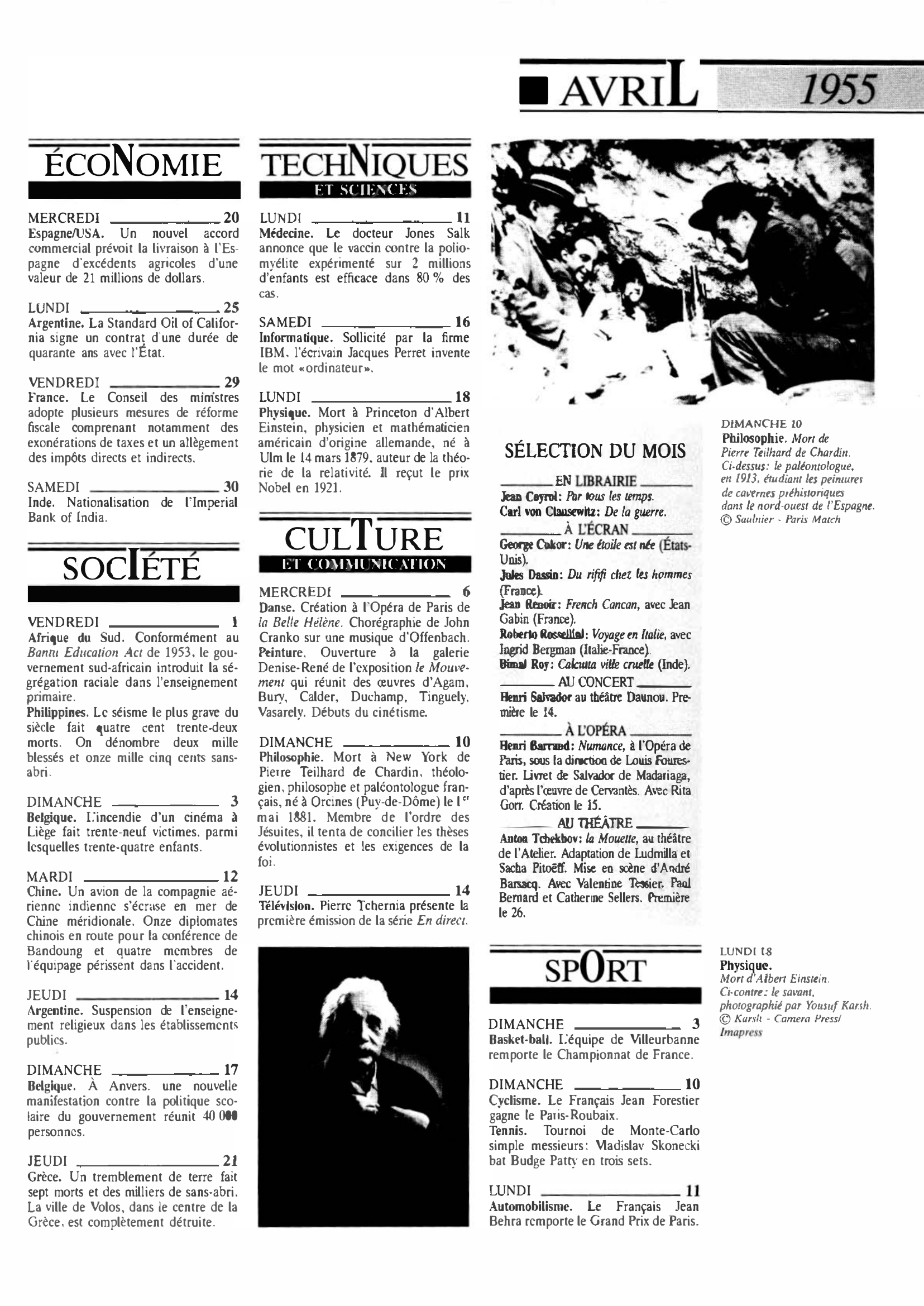 Prévisualisation du document 1955 Avril dans le monde (histoire chronologique)