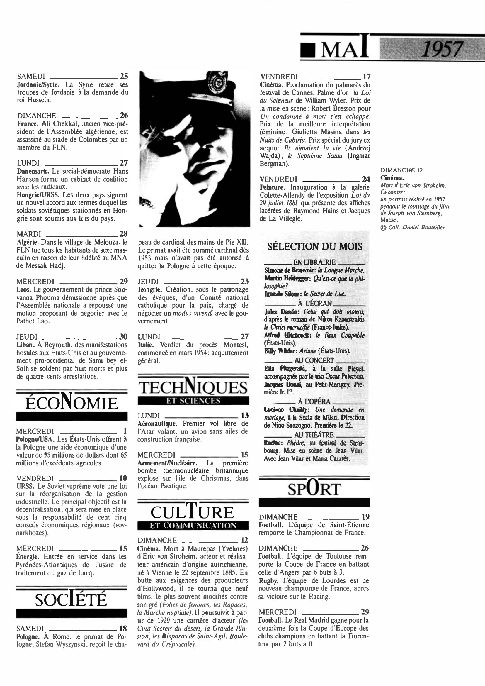 Prévisualisation du document 1957 Mai dans le monde (histoire chronologique)