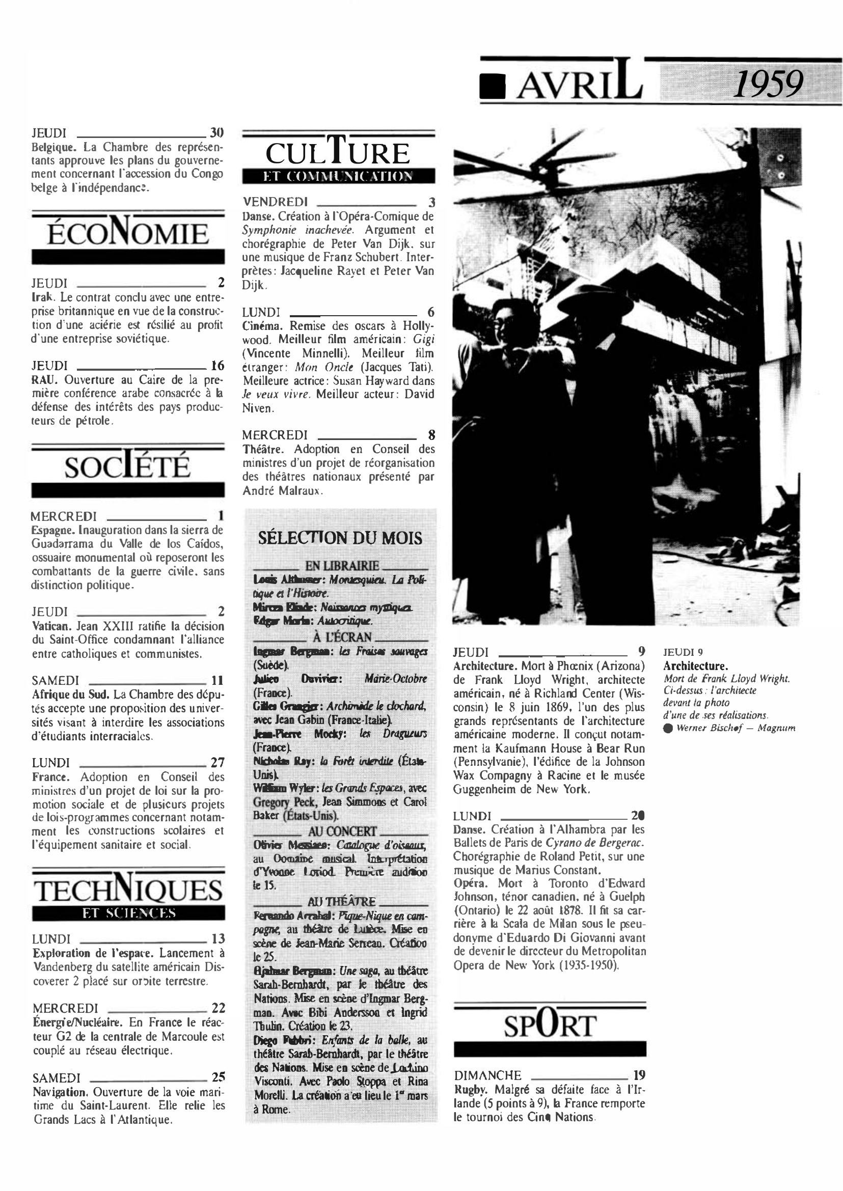Prévisualisation du document 1959 Avril  dans le monde (histoire chronologique)