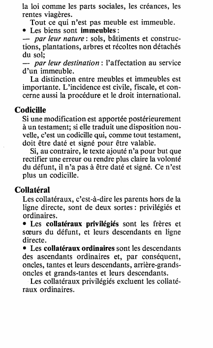 Prévisualisation du document 196 / Lexiquela loi comme les parts sociales, les créances, lesrentes viagères.