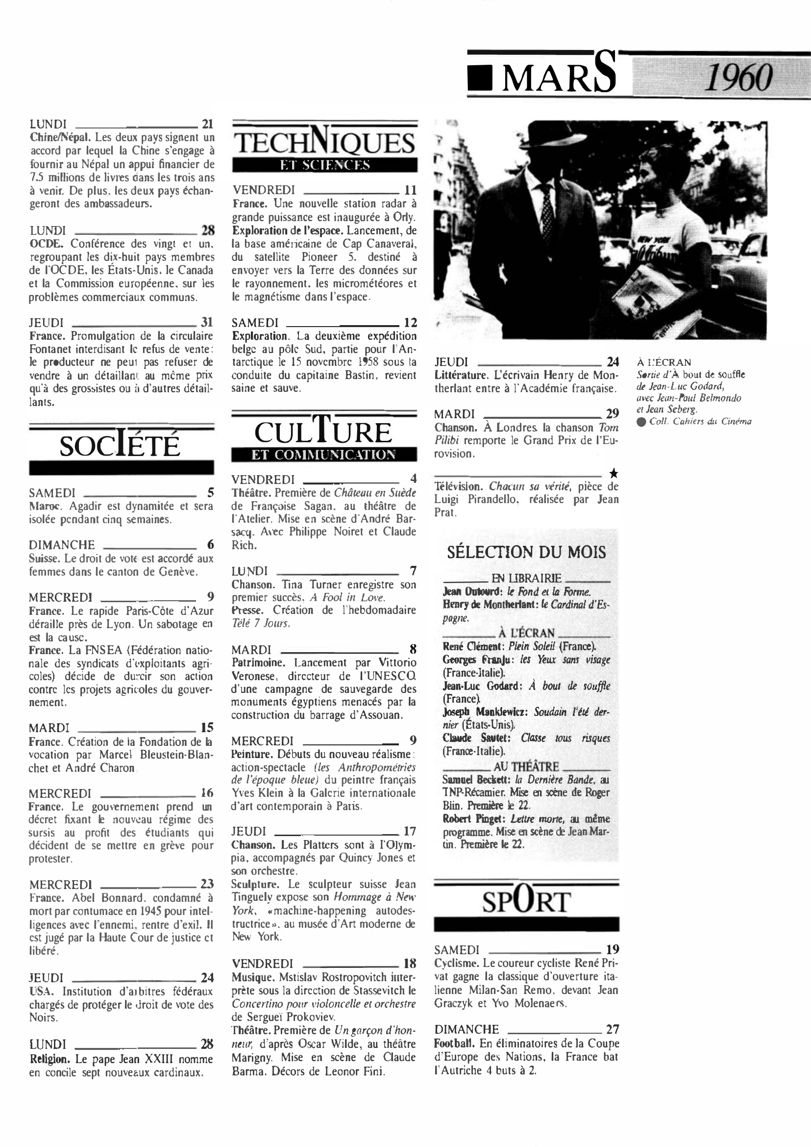 Prévisualisation du document 1960 Mars dans le monde (histoire chronologique)