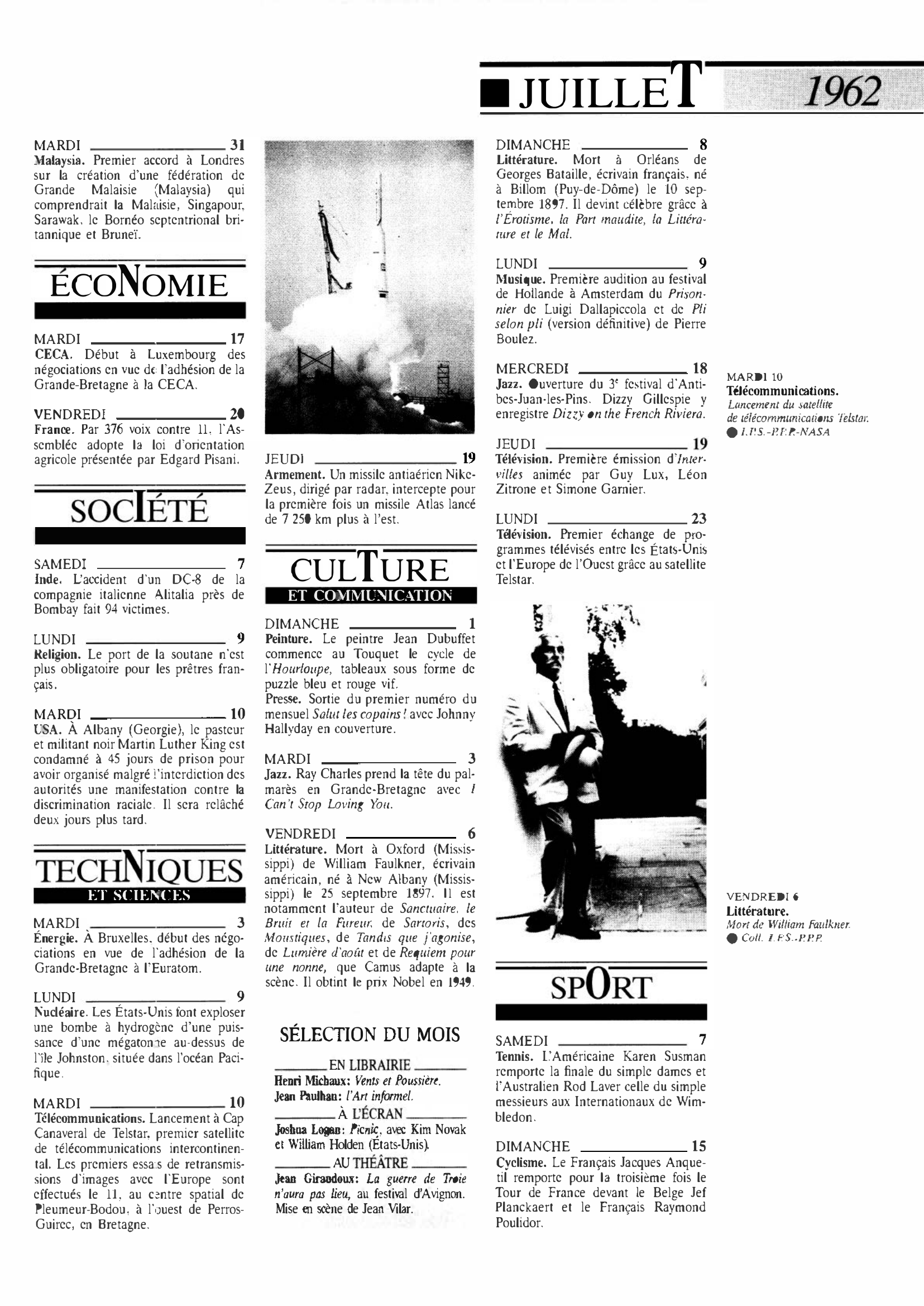 Prévisualisation du document 1962 Juillet dans le monde (histoire chronologique)