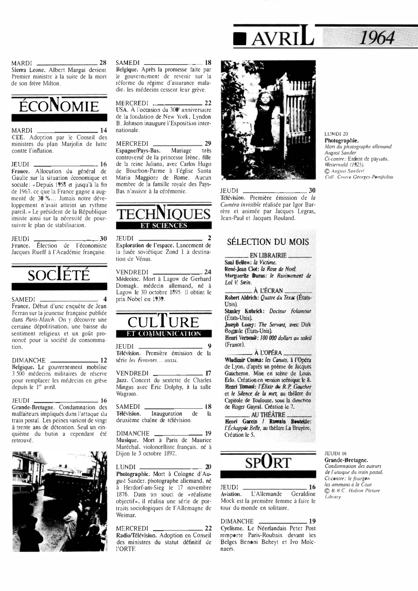 Prévisualisation du document 1964 Avril dans le monde (histoire chronologique)