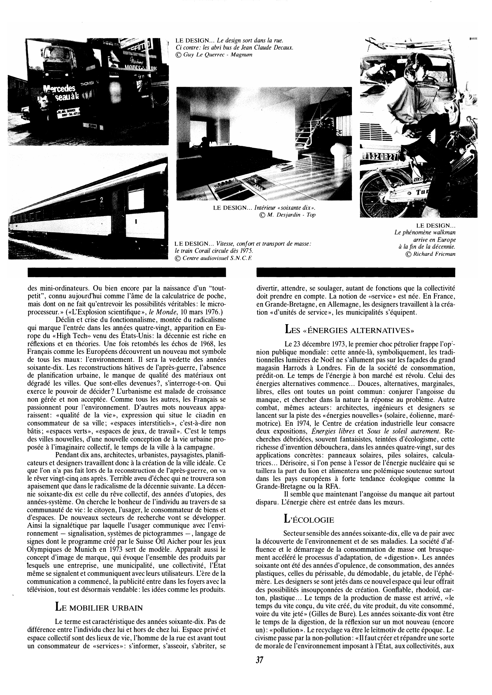 Prévisualisation du document 1970 – 1979 : LE  Design  DES ANNÉES DE CRISE