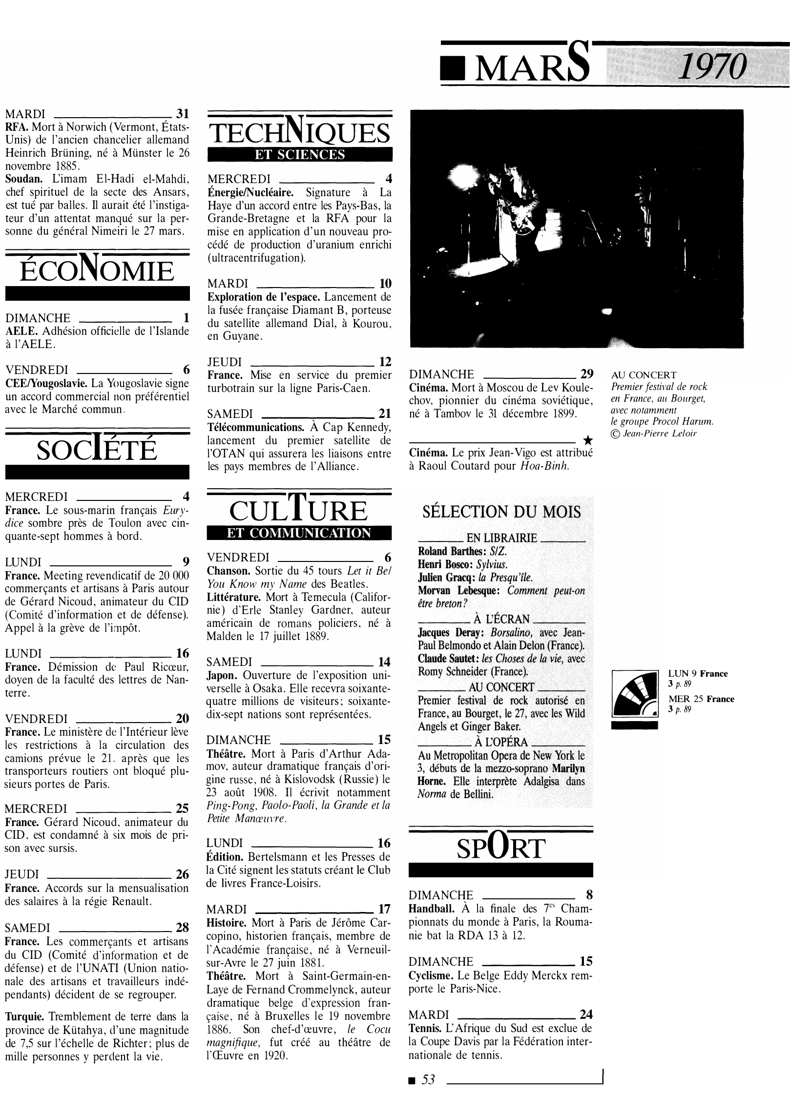 Prévisualisation du document 1970	Mars (Histoire chronologique)