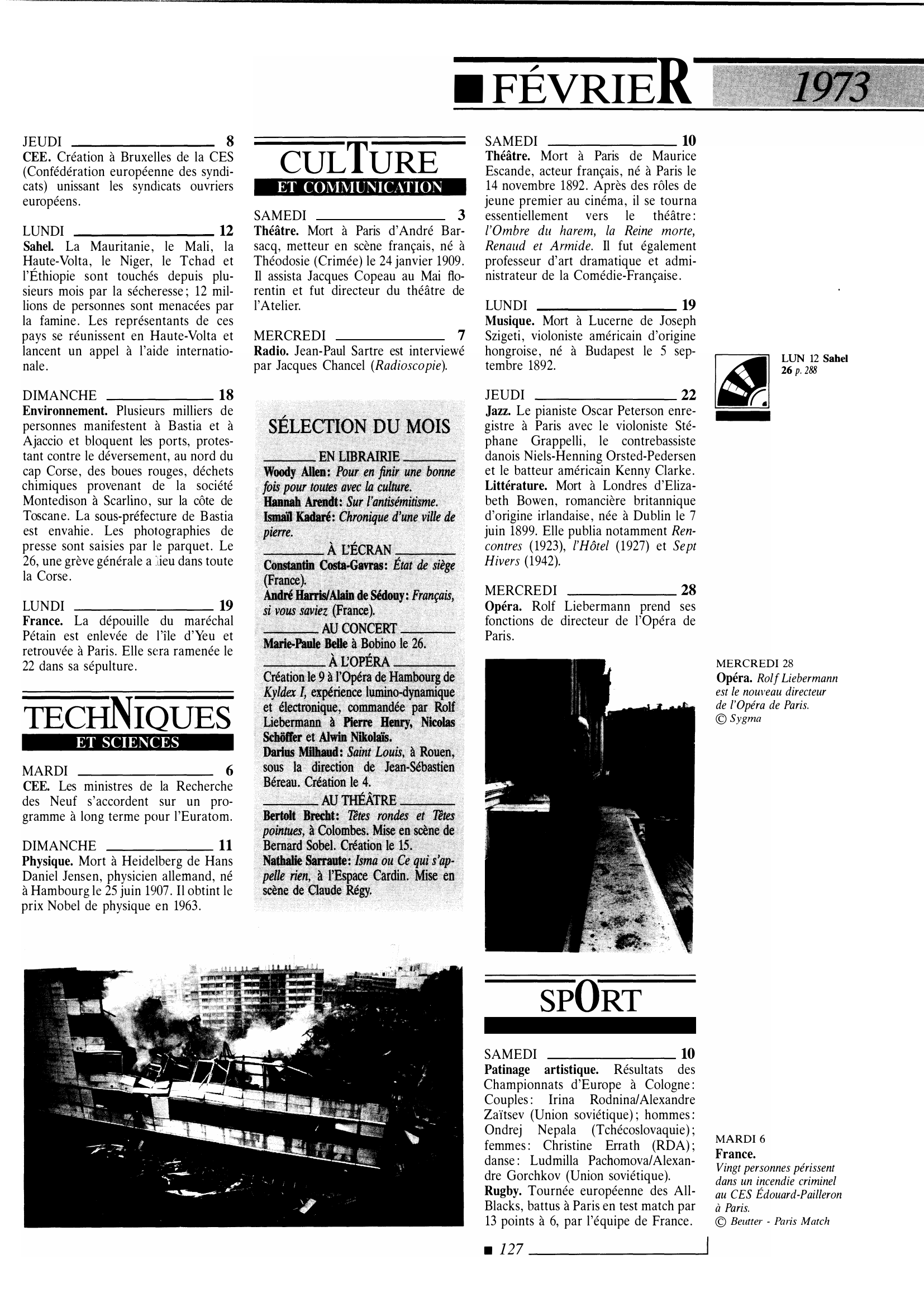 Prévisualisation du document 1973	Février (Histoire chronologique)