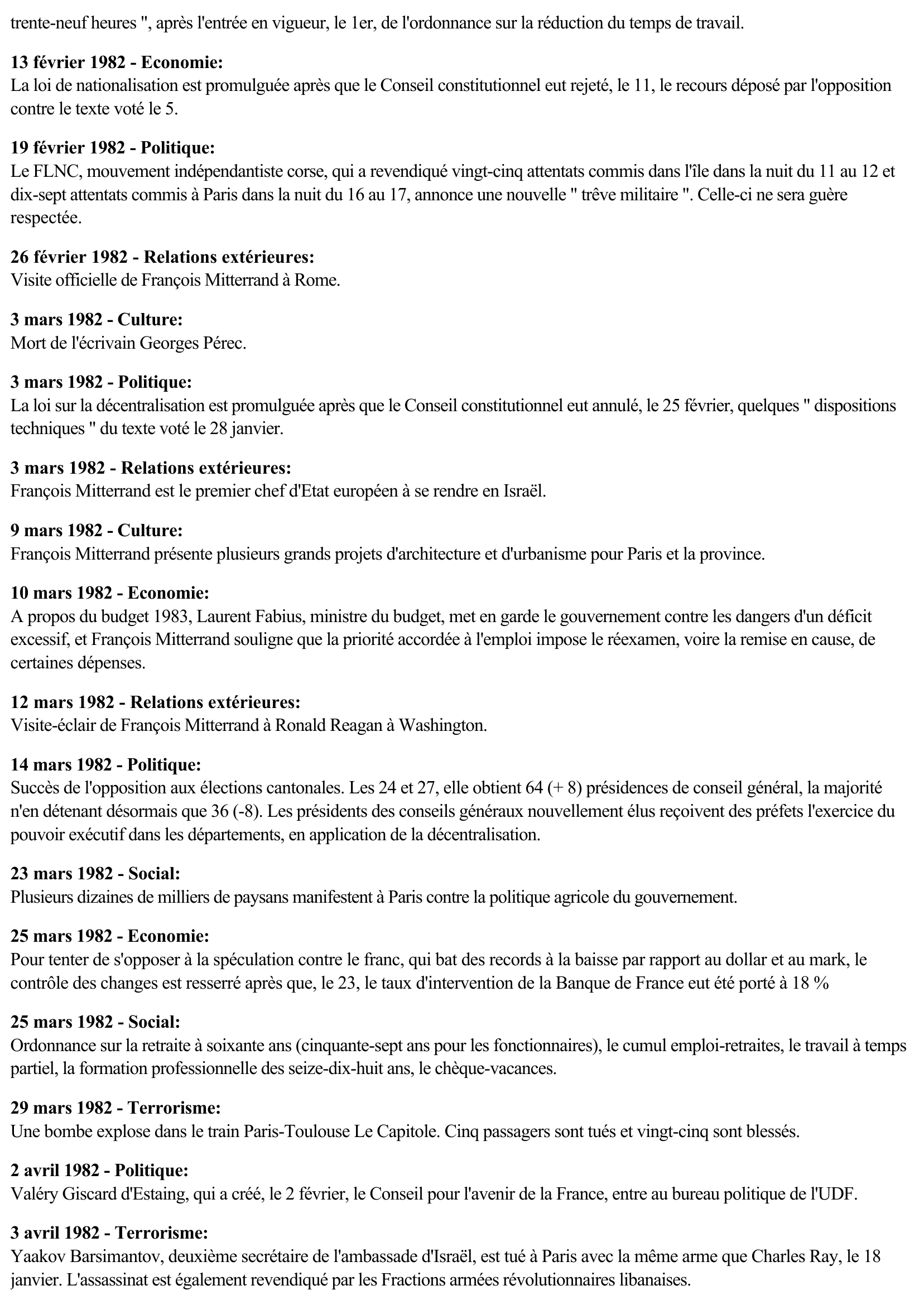 Prévisualisation du document 1982 - France (Chronologie)