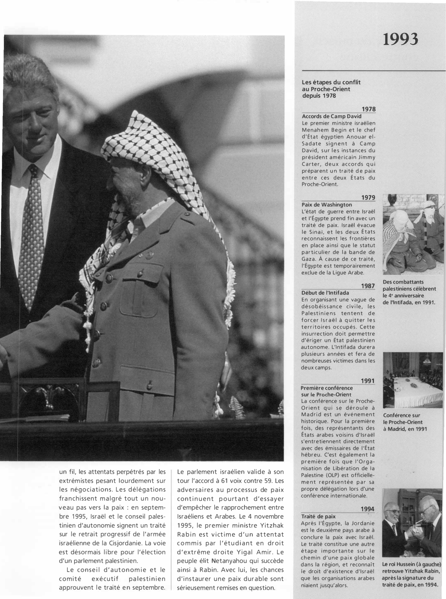 Prévisualisation du document 1993: La paix progresse au Proche-Orient