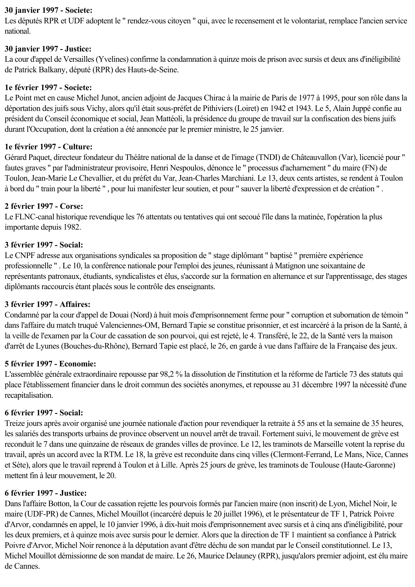 Prévisualisation du document 1997 - France (Chronologie)