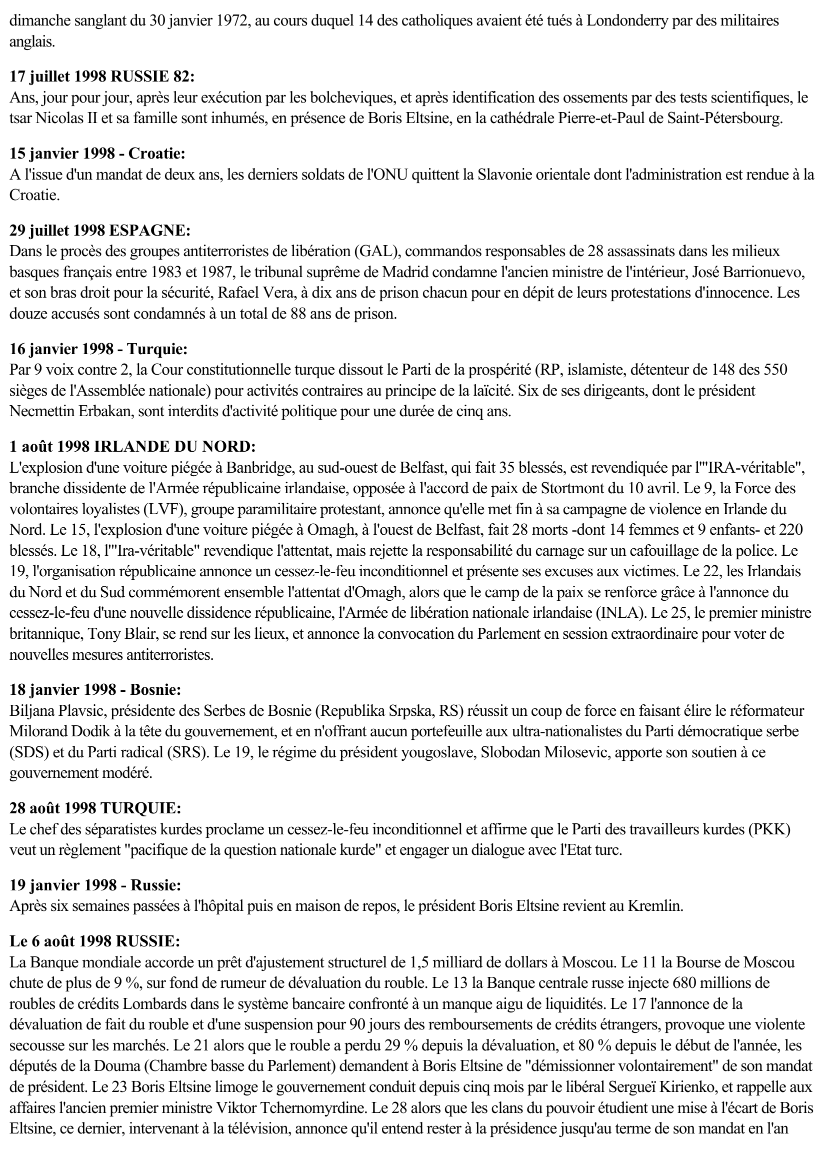 Prévisualisation du document 1998 - Europe (Chronologie)