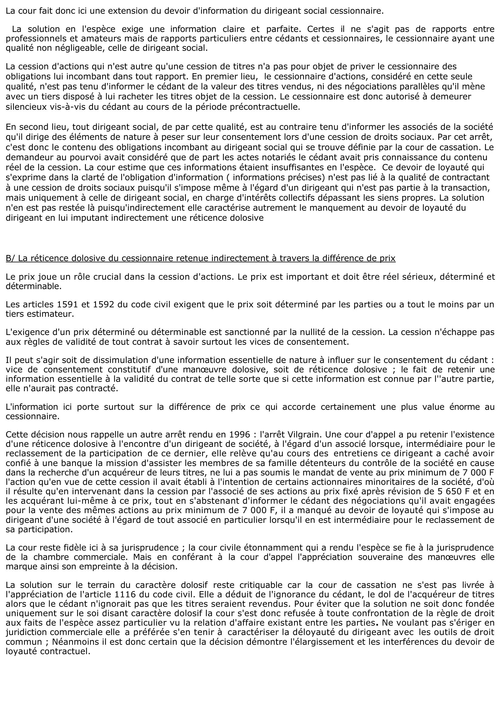 Prévisualisation du document 25 MARS 2010 :COMMENTAIRE DE L’ARRET DE LA 1ERE CHAMBRE CIVILE DE LA COUR DE CASSATION