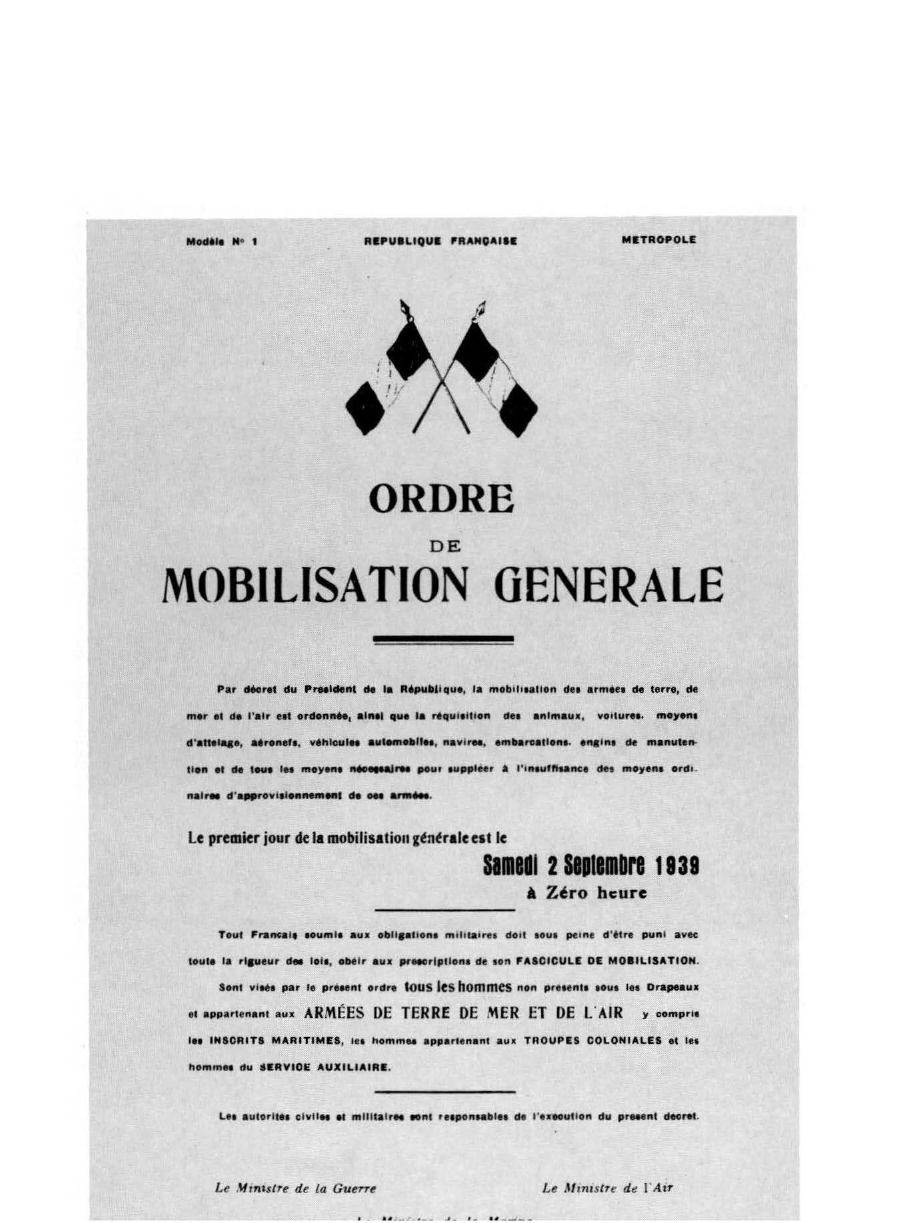 Prévisualisation du document 3 septembre 1939 : Déclaration de guerre à l'Allemagne.