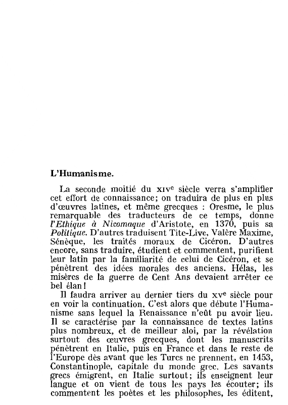 Prévisualisation du document 36H ISTOIRE D E L A L ITTÉRATUREL 'Humanisme.