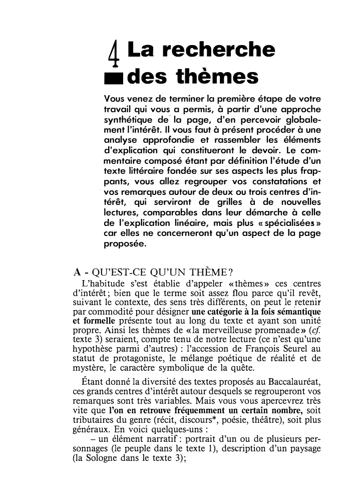 Prévisualisation du document 4 La recherche
•des thèmes
Vous venez de terminer la première étape de votre
travail qui vous a permis, à...