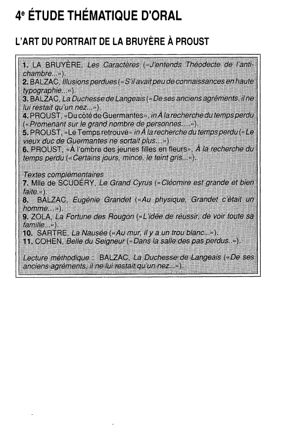Prévisualisation du document 4e ÉTUDE THÉMATIQUE D'ORAL
L'ART DU PORTRAIT DE LA BRUYÈRE À PROUST

2. BALZAC, Illusions perdues.

5

10

15

20...