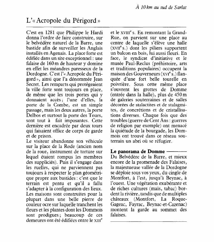 Prévisualisation du document À 10km au sud de SarlatL'« Acropole du Périgord ».
