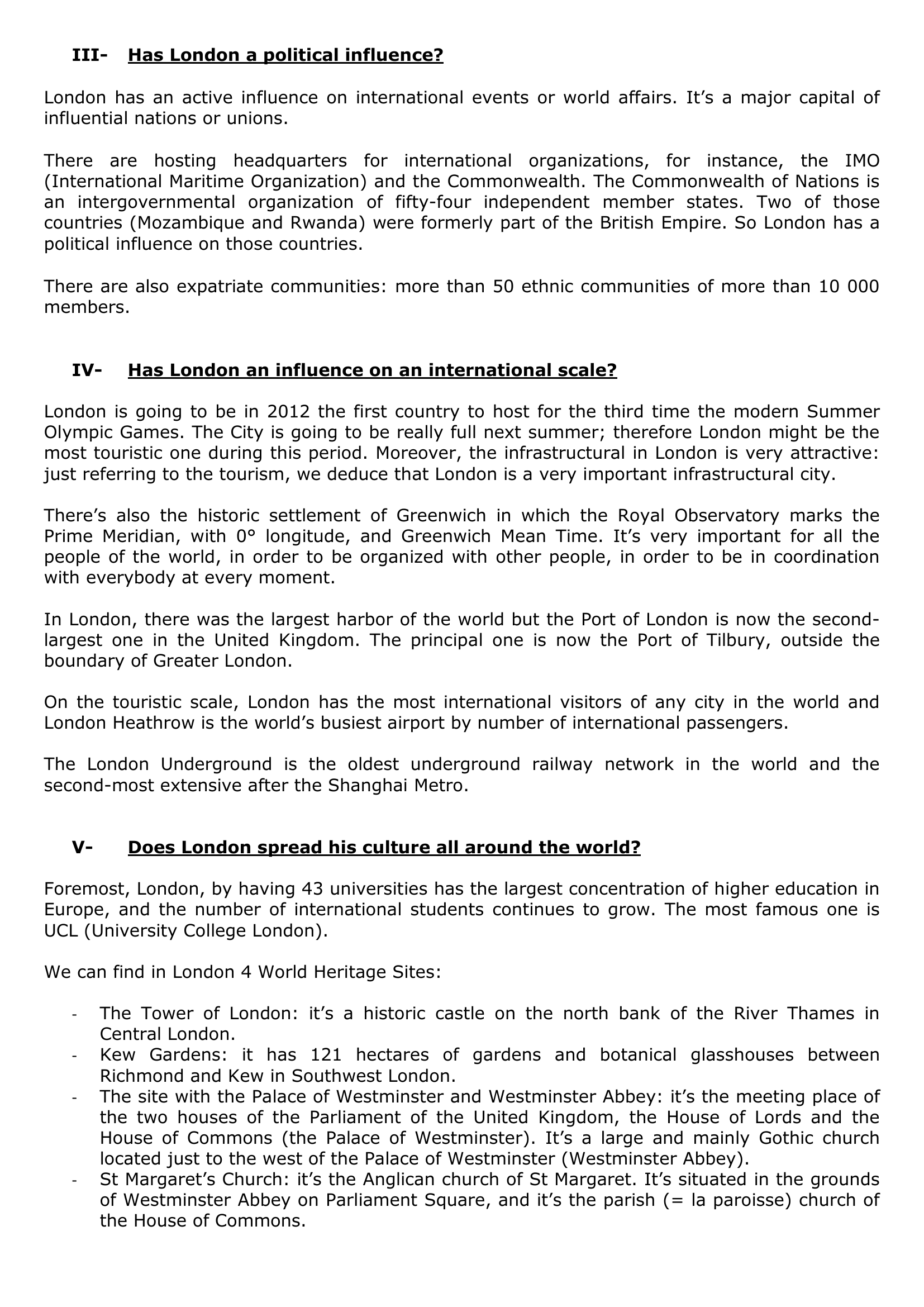 Prévisualisation du document A GLOBAL CITY: LONDON