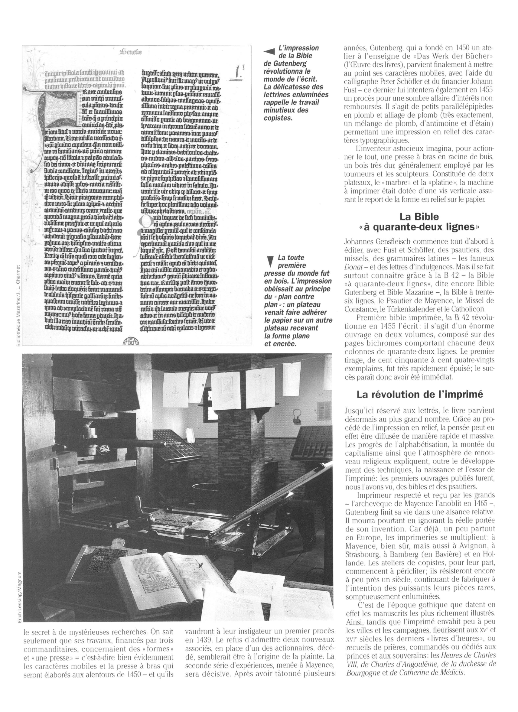 Prévisualisation du document A. Gutenberg: imprimerie