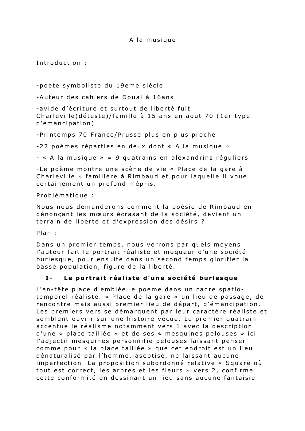 Prévisualisation du document A la musique