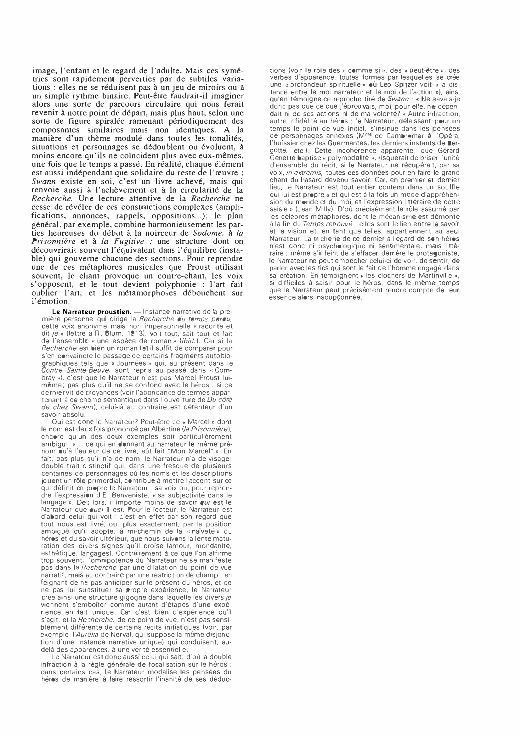 Prévisualisation du document A la recherche du temps perdu de Proust (résumé & analyse)