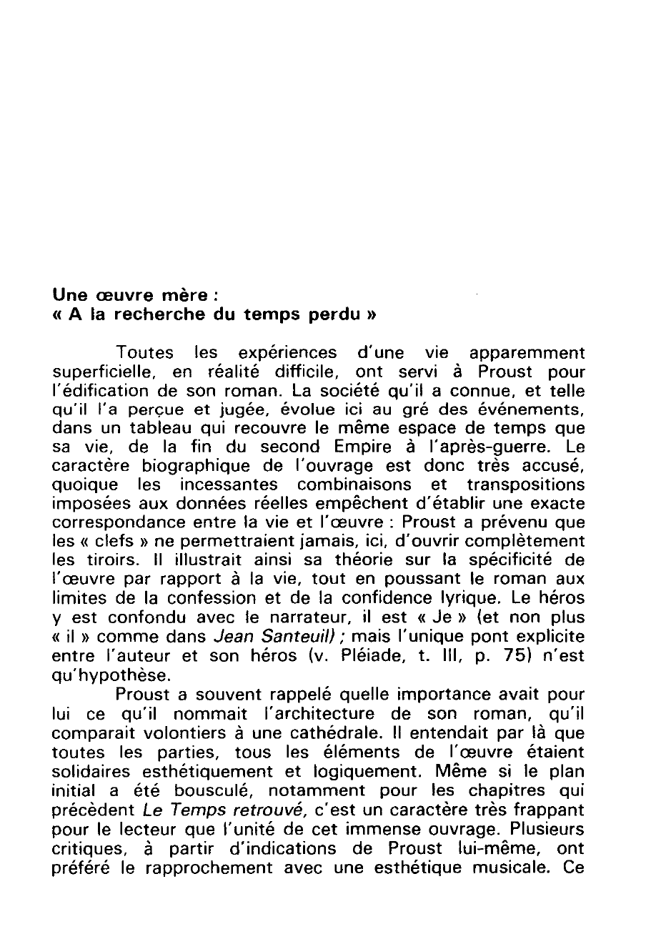 Prévisualisation du document À LA RECHERCHE DU TEMPS PERDU  Marcel Proust  (résumé)