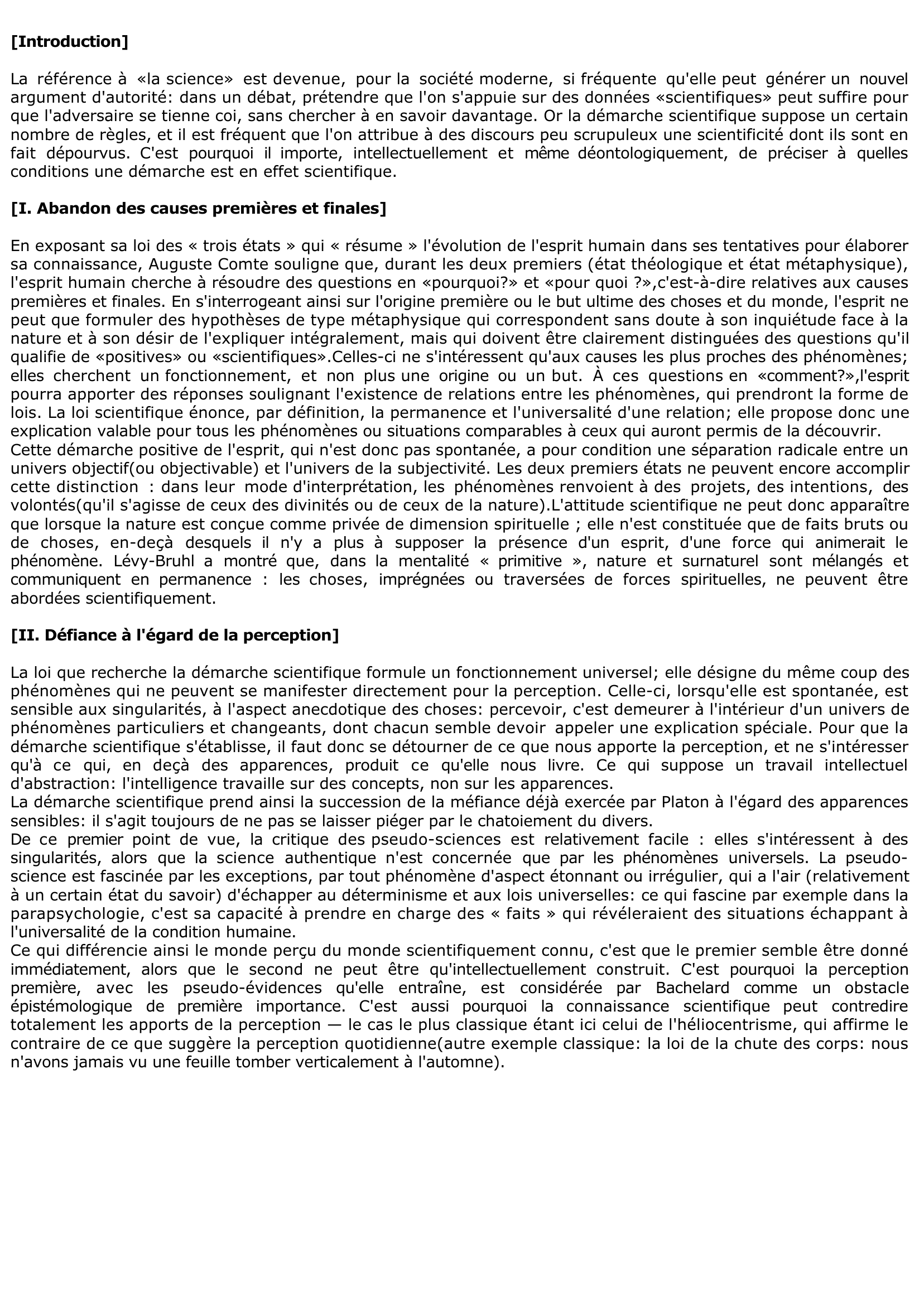 Prévisualisation du document A quelle conditions une démarche est-elle scientifique ?