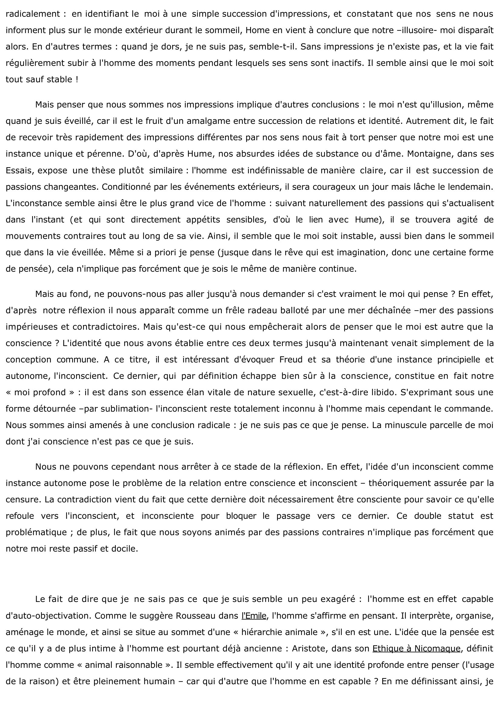 Prévisualisation du document A-t-on raison de dire : « parfois je pense et parfois je suis » ?