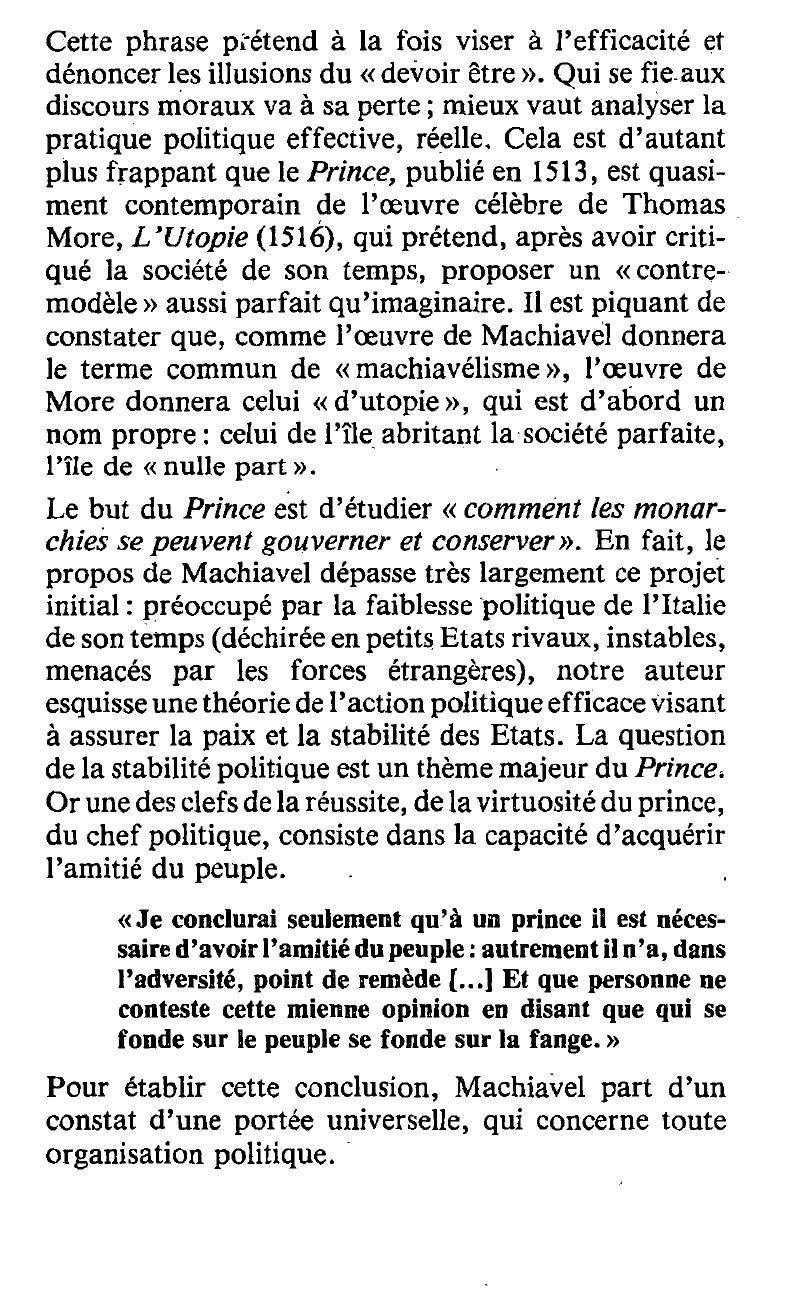 Prévisualisation du document A un prince il est nécessaire d’avoir l’amitié du peuple. Machiavel