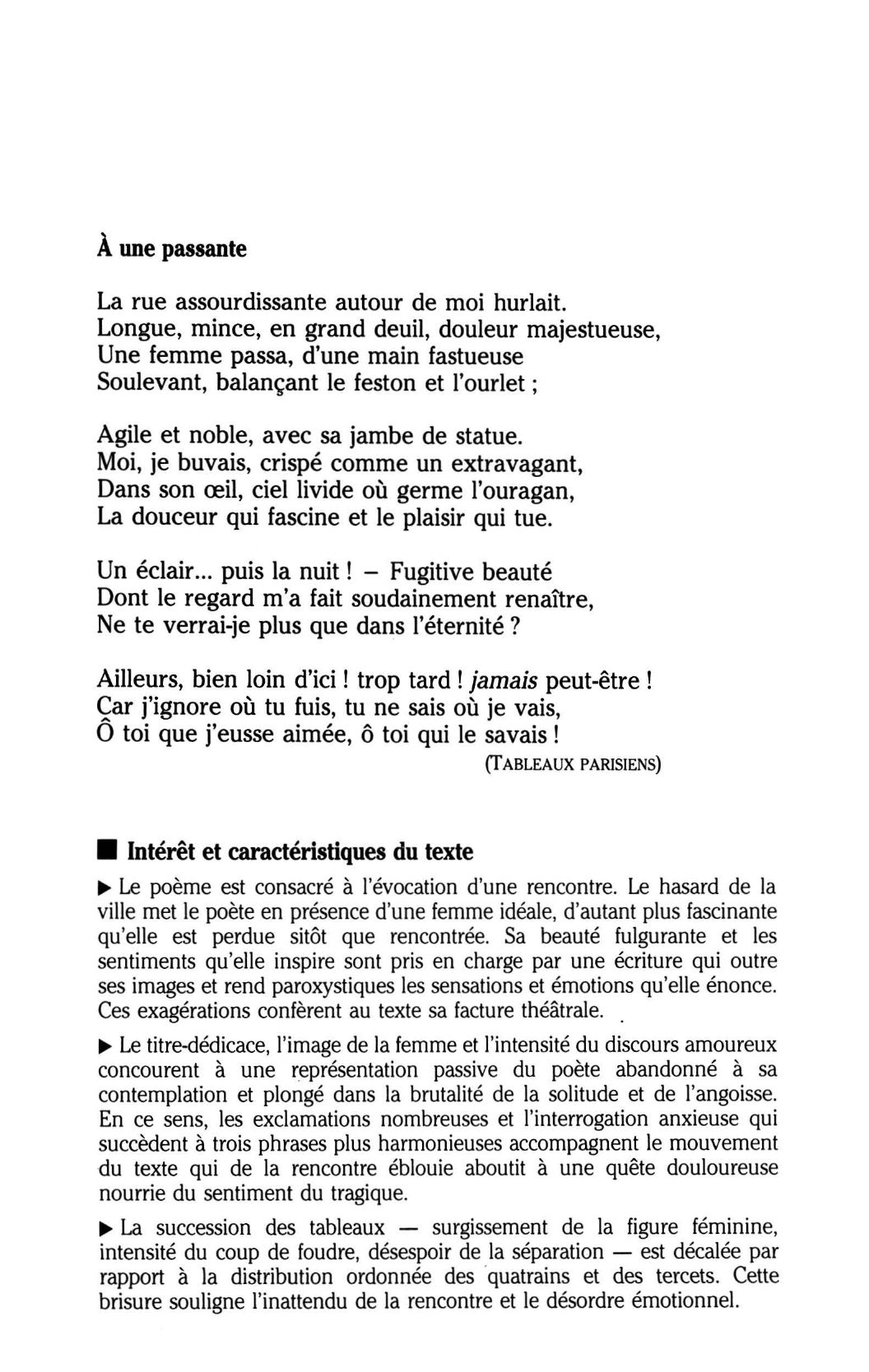 Prévisualisation du document A une passante – Baudelaire