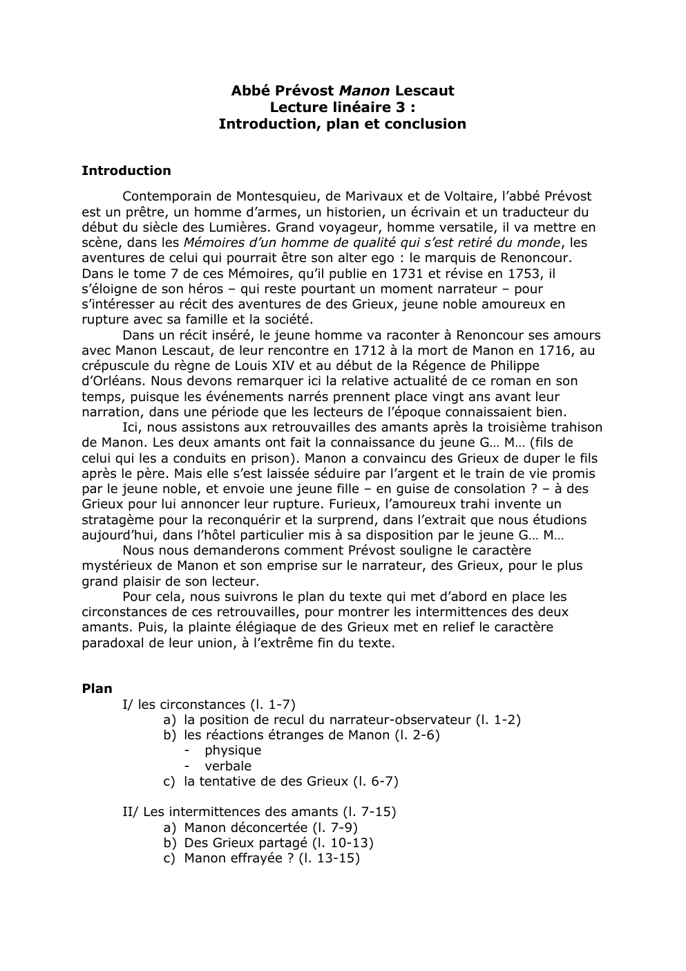 Prévisualisation du document abbe prévost manon lescaut l'étrange fille